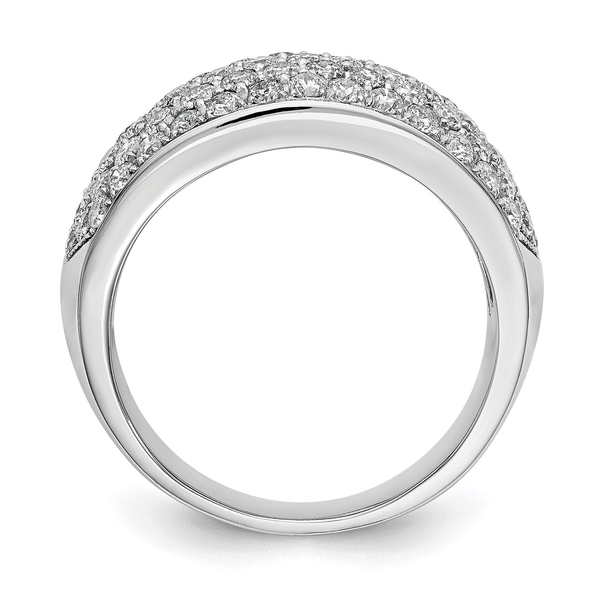 Lab-Grown Diamond Wedding Band in 14K White Gold, 9.1mm (1 5/8 ct. tw.), Size 7 - Sophia Jewelers