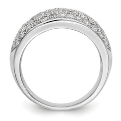 14k White Gold 1 5/8 carat Lab Grown Diamond VS/SI+ G+ Complete Pav‚ Fashion Band