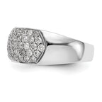 Lab-Grown Diamond Wedding Band in 14K White Gold, 9.1mm (1 5/8 ct. tw.), Size 7 - Sophia Jewelers