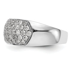 14k White Gold 1 5/8 carat Lab Grown Diamond VS/SI+ G+ Complete Pav‚ Fashion Band