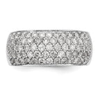 Lab-Grown Diamond Wedding Band in 14K White Gold, 9.1mm (1 5/8 ct. tw.), Size 7 - Sophia Jewelers