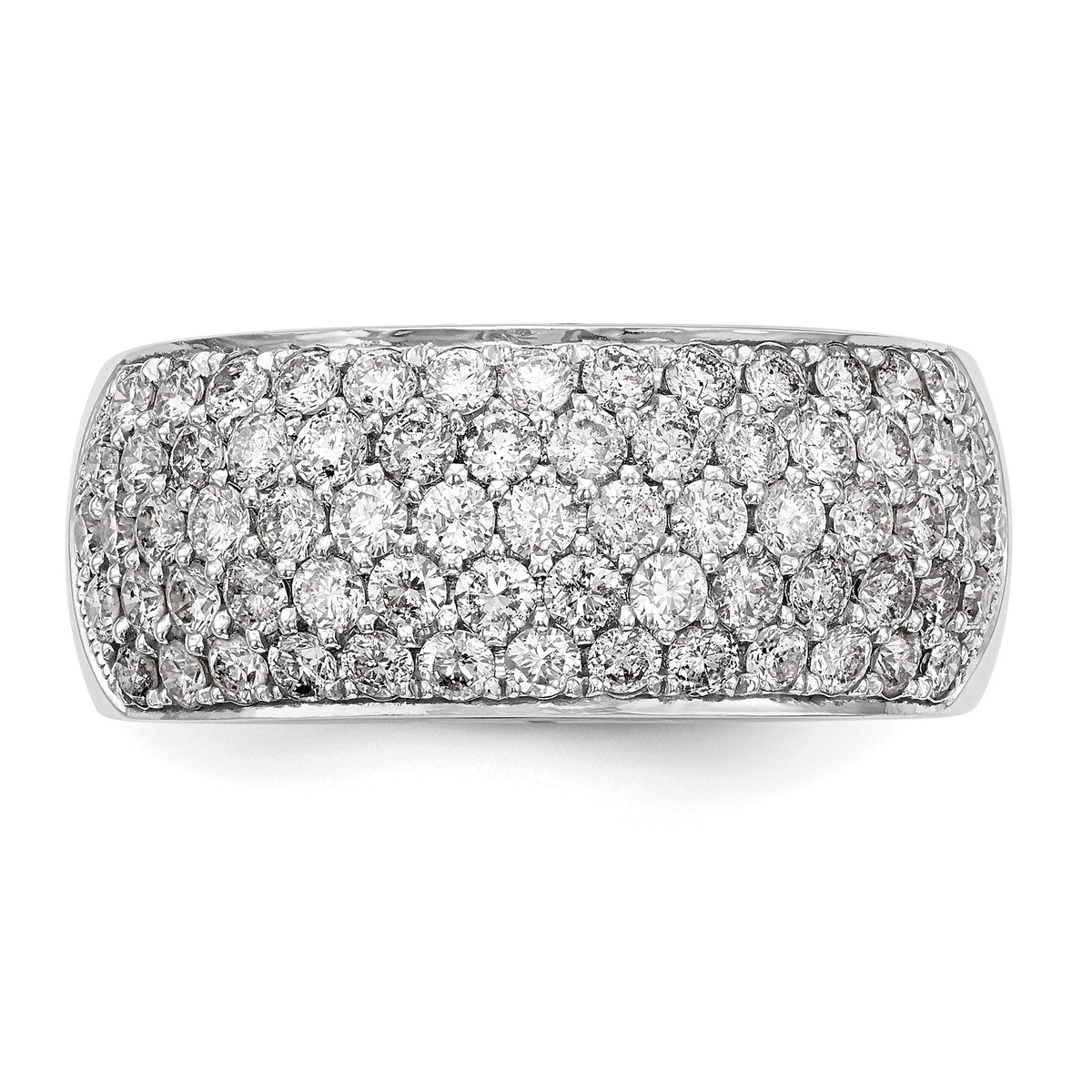 Lab-Grown Diamond Wedding Band in 14K White Gold, 9.1mm (1 5/8 ct. tw.), Size 7 - Sophia Jewelers
