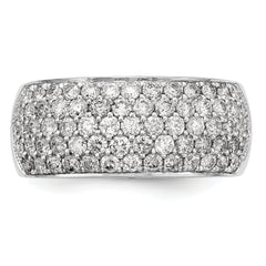 14k White Gold 1 5/8 carat Lab Grown Diamond VS/SI+ G+ Complete Pav‚ Fashion Band