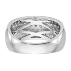 Lab-Grown Diamond Wedding Band in 14K White Gold, 9.1mm (1 5/8 ct. tw.), Size 7 - Sophia Jewelers