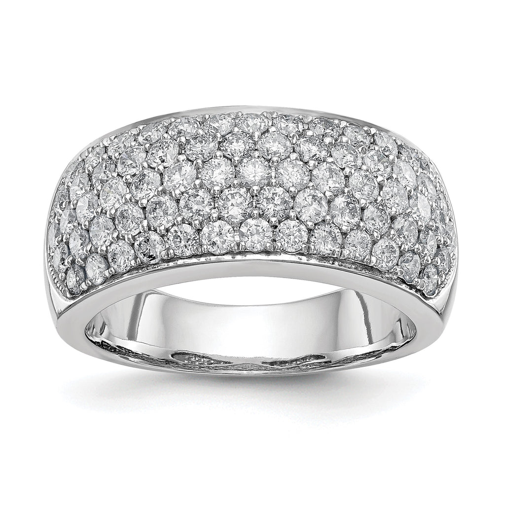 Lab-Grown Diamond Wedding Band in 14K White Gold, 9.1mm (1 5/8 ct. tw.), Size 7 - Sophia Jewelers