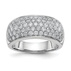 Lab-Grown Diamond Wedding Band in 14K White Gold, 9.1mm (1 5/8 ct. tw.), Size 7 - Sophia Jewelers
