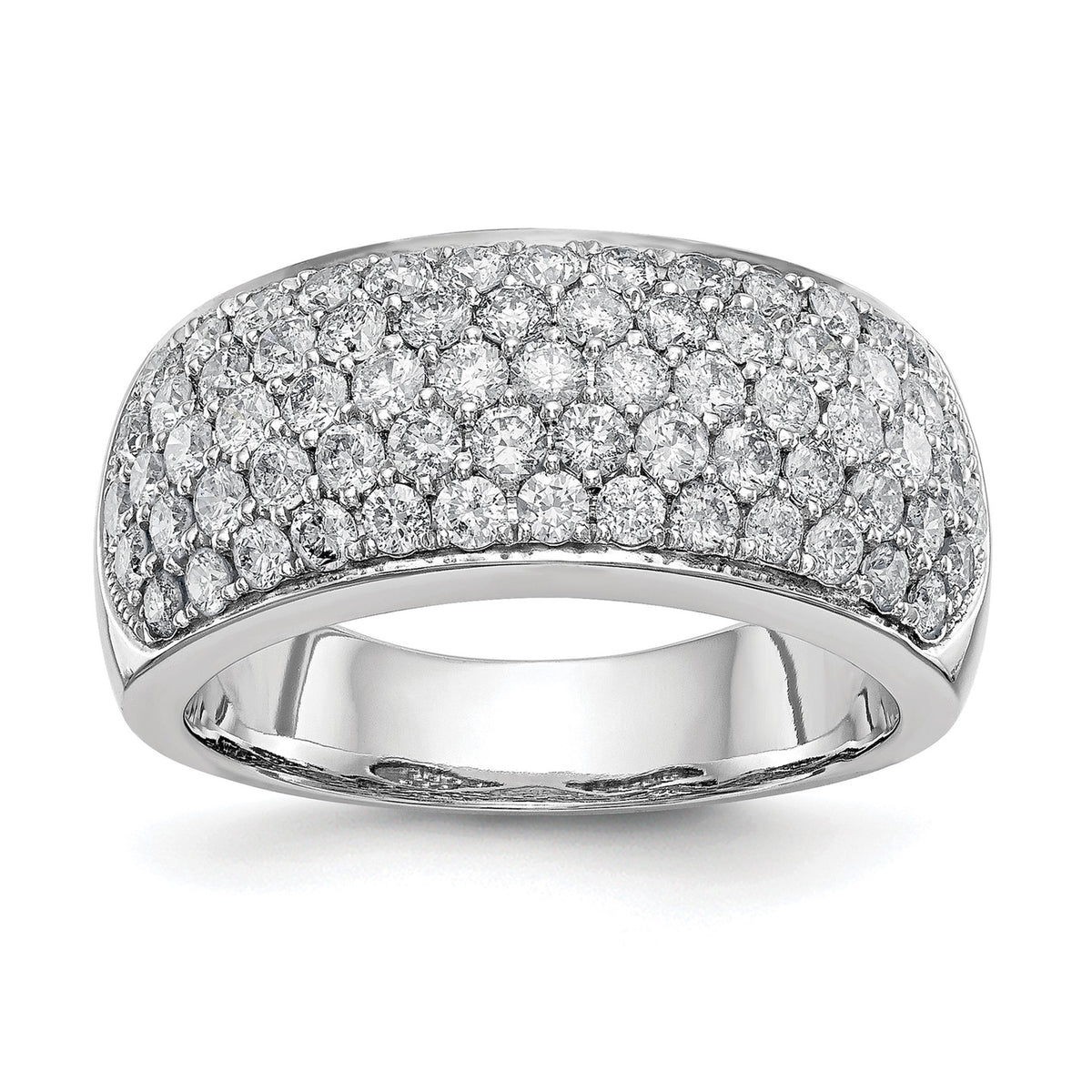 Lab-Grown Diamond Wedding Band in 14K White Gold, 9.1mm (1 5/8 ct. tw.), Size 7 - Sophia Jewelers