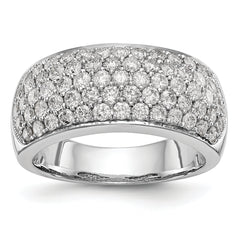 14k White Gold 1 5/8 carat Lab Grown Diamond VS/SI+ G+ Complete Pav‚ Fashion Band