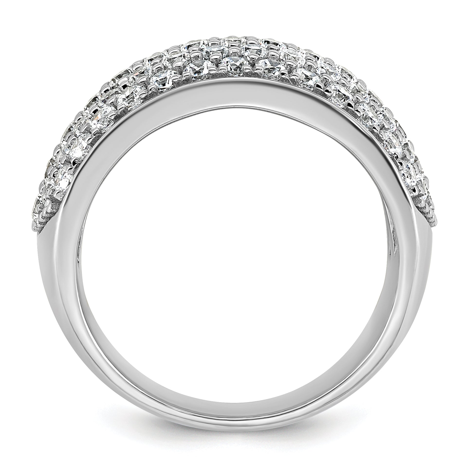 14k White Gold 2 carat Lab Grown Diamond VS/SI+ G+ Complete PavÃƒÆ’Ã†â€™Ãƒâ€šÃ‚Â¢ÃƒÆ’Ã¢â‚¬Å¡ÃƒÂ¢Ã¢â‚¬Å¡Ã‚Â¬ÃƒÆ’Ã¢â‚¬Å¡Ãƒâ€¦Ã‚Â¡ Fashion Band Secondary image