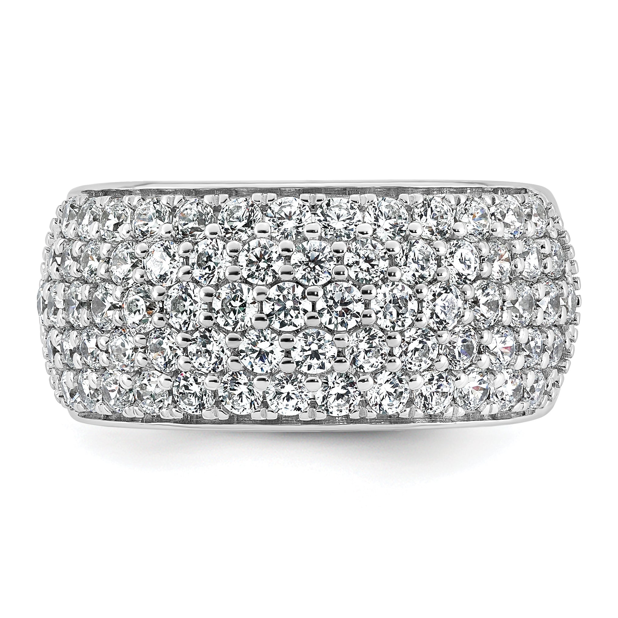 14k White Gold 2 carat Lab Grown Diamond VS/SI+ G+ Complete Pav‚ Fashion Band