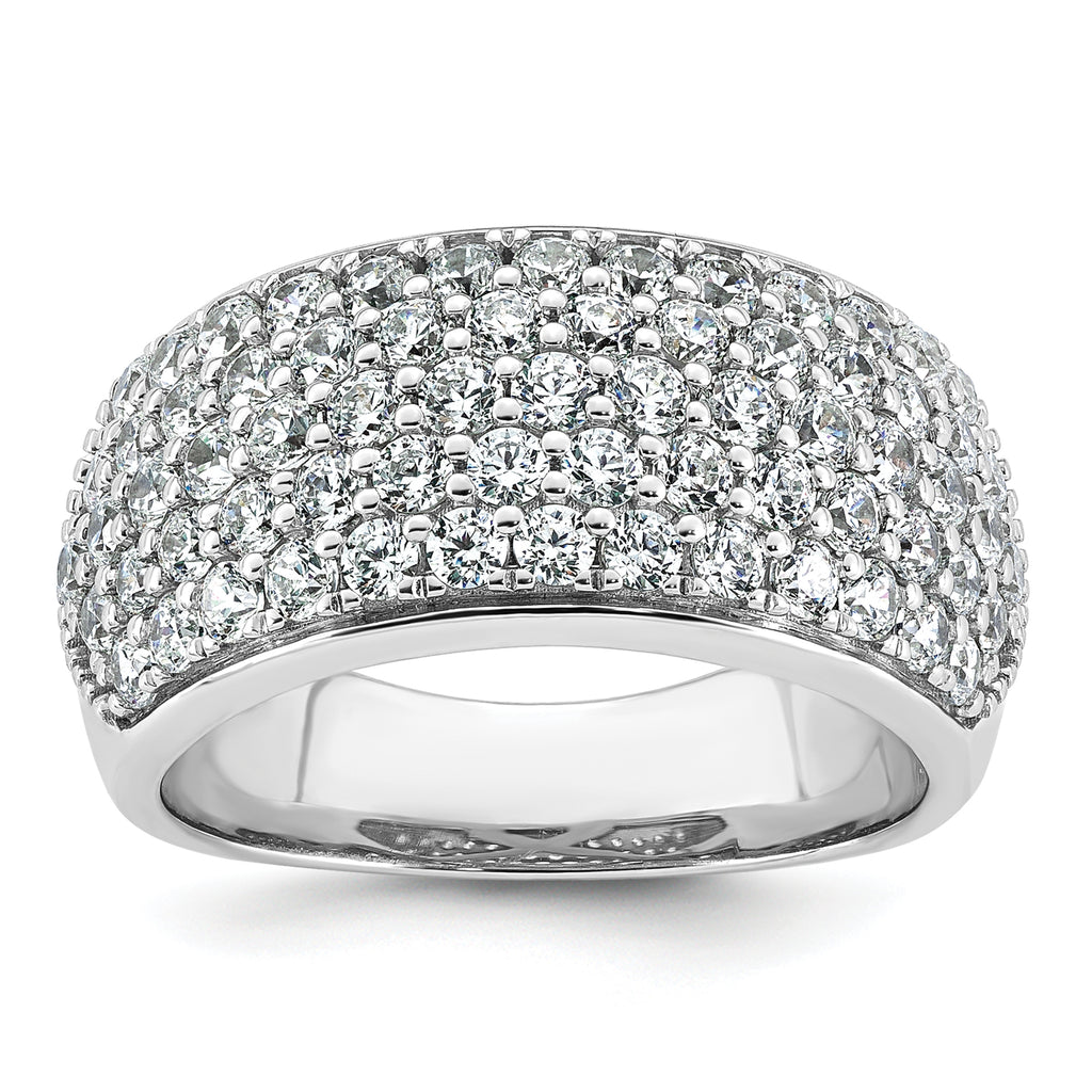 14k White Gold 2 carat Lab Grown Diamond VS/SI+ G+ Complete Pav‚ Fashion Band