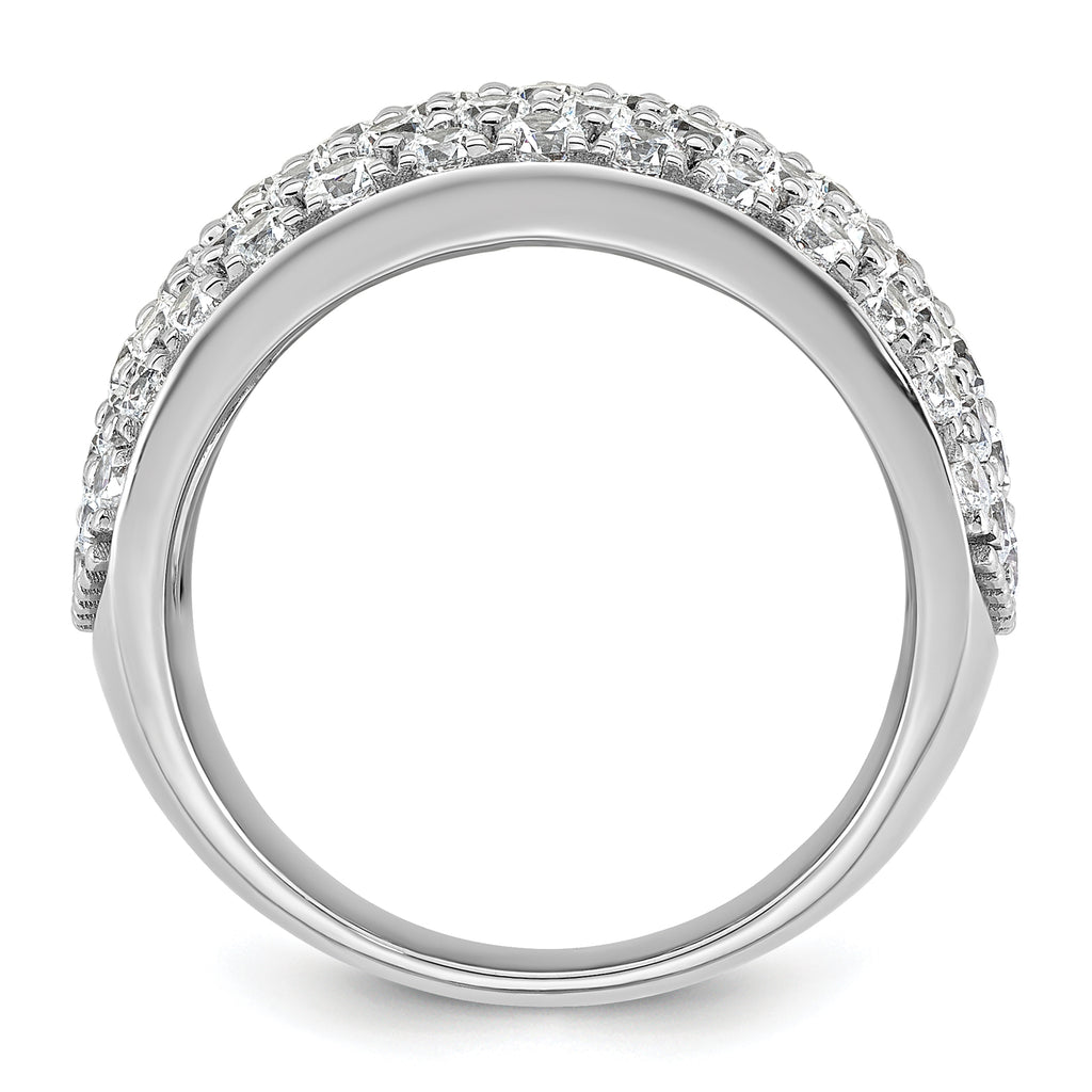 14k White Gold 3 carat Lab Grown Diamond VS/SI+ G+ Complete Pav‚ Fashion Band