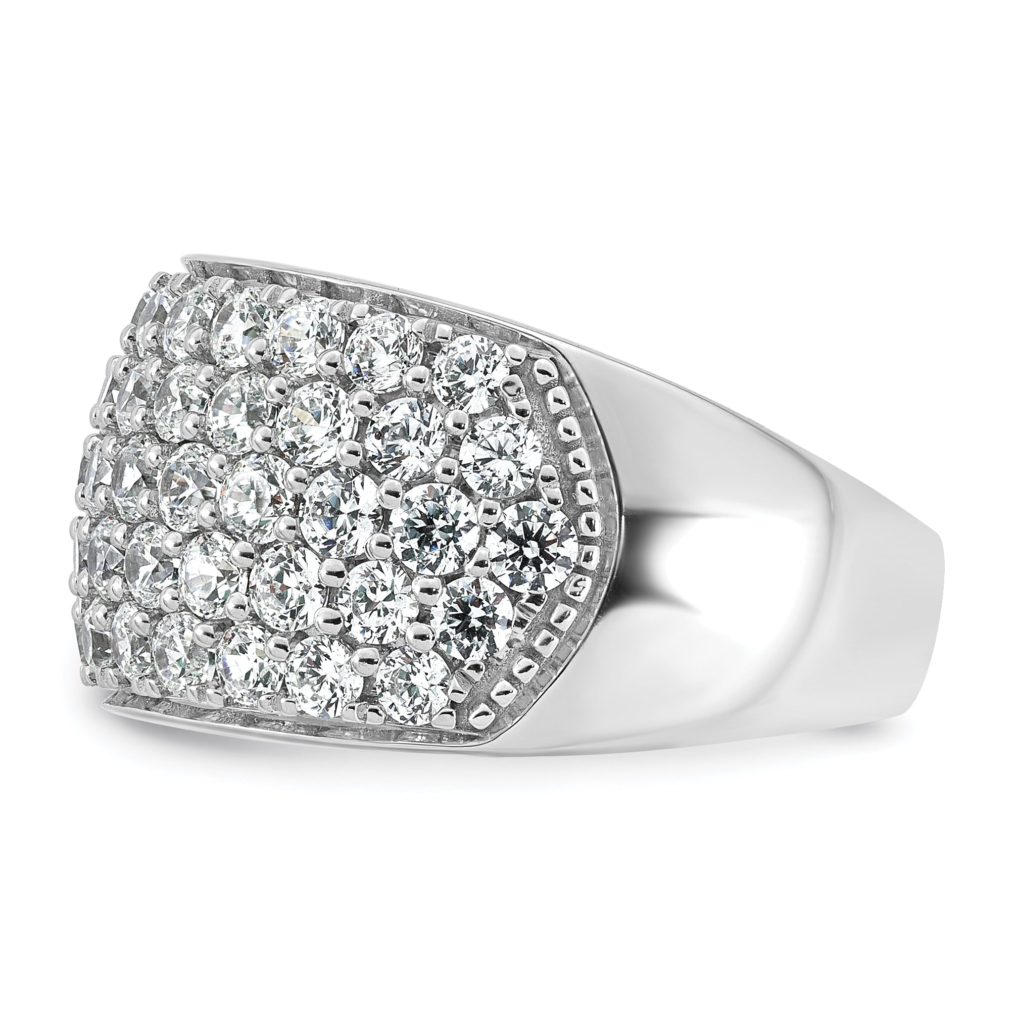 14k White Gold 3 carat Lab Grown Diamond VS/SI+ G+ Complete Pav‚ Fashion Band