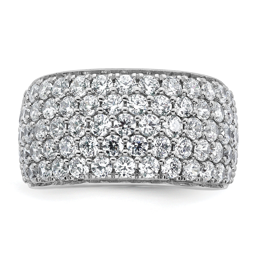 14k White Gold 3 carat Lab Grown Diamond VS/SI+ G+ Complete Pav‚ Fashion Band
