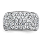 14k White Gold 3 carat Lab Grown Diamond VS/SI+ G+ Complete Pav‚ Fashion Band