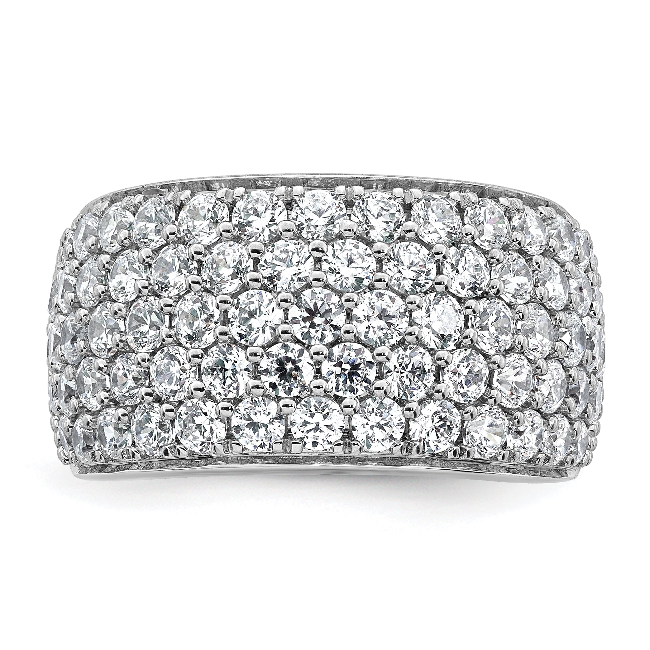 14k White Gold 3 carat Lab Grown Diamond VS/SI+ G+ Complete Pav‚ Fashion Band