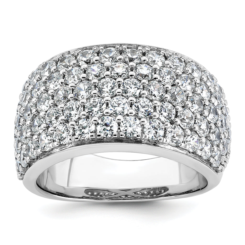 14k White Gold 3 carat Lab Grown Diamond VS/SI+ G+ Complete Pav‚ Fashion Band