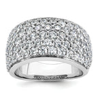 14k White Gold 3 carat Lab Grown Diamond VS/SI+ G+ Complete Pav‚ Fashion Band