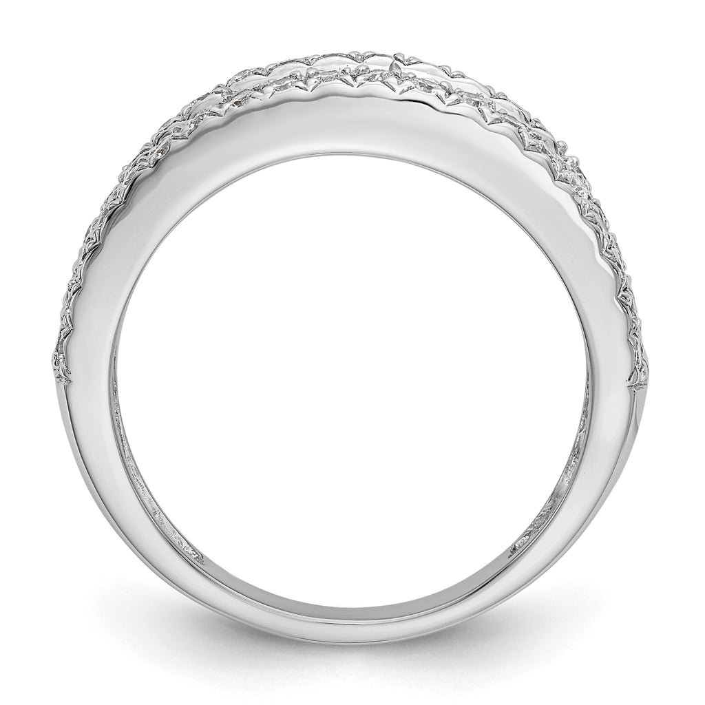 14k White Gold 1 1/2 carat Lab Grown Diamond VS/SI+ G+ Complete Fashion Band