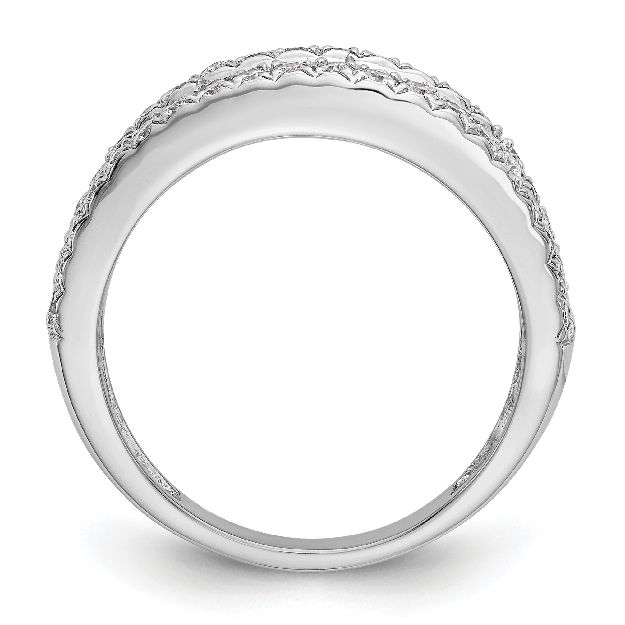 14k White Gold 1 1/2 carat Lab Grown Diamond VS/SI+ G+ Complete Fashion Band