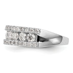 14k White Gold 1 1/2 carat Lab Grown Diamond VS/SI+ G+ Complete Fashion Band