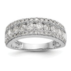 14k White Gold 1 1/2 carat Lab Grown Diamond VS/SI+ G+ Complete Fashion Band