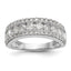 14k White Gold 1 1/2 carat Lab Grown Diamond VS/SI+ G+ Complete Fashion Band