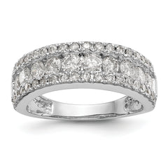 14k White Gold 1 1/2 carat Lab Grown Diamond VS/SI+ G+ Complete Fashion Band