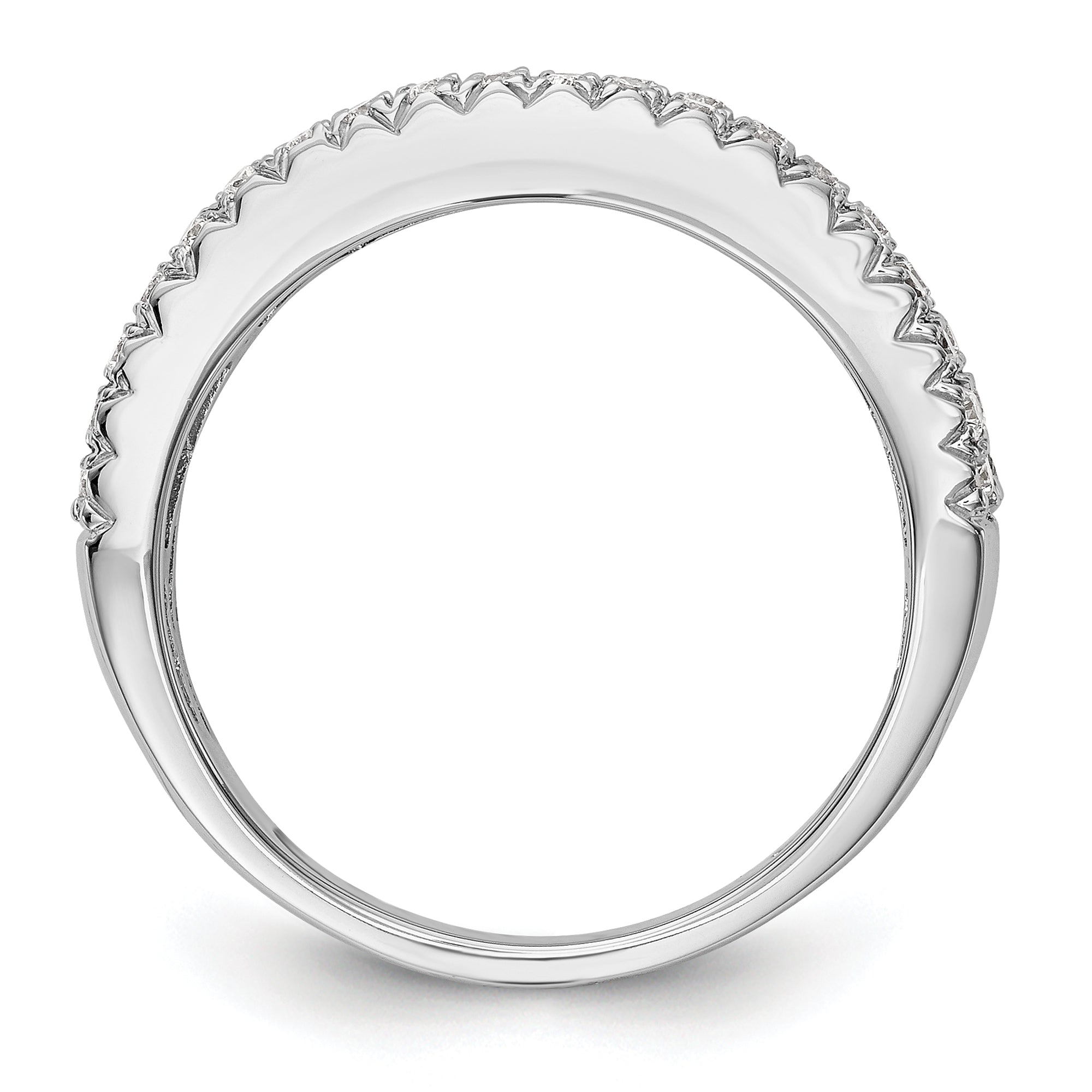 14k White Gold 5/8 carat Lab Grown Diamond VS/SI+ G+ Complete Fashion Band