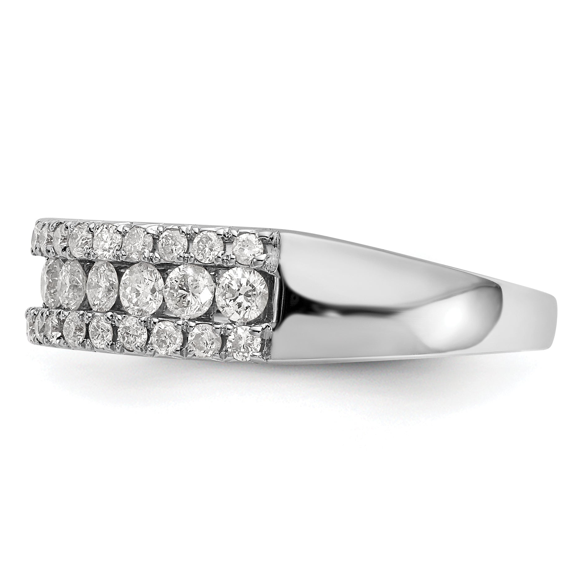 14k White Gold 5/8 carat Lab Grown Diamond VS/SI+ G+ Complete Fashion Band