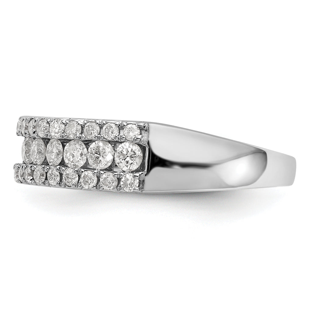 14k White Gold 5/8 carat Lab Grown Diamond VS/SI+ G+ Complete Fashion Band