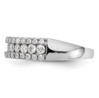 14k White Gold 5/8 carat Lab Grown Diamond VS/SI+ G+ Complete Fashion Band