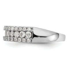 14k White Gold 5/8 carat Lab Grown Diamond VS/SI+ G+ Complete Fashion Band
