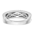 14k White Gold 5/8 carat Lab Grown Diamond VS/SI+ G+ Complete Fashion Band