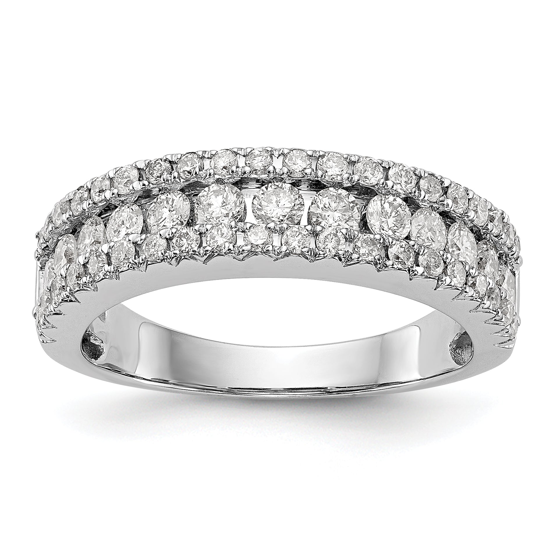 14k White Gold 5/8 carat Lab Grown Diamond VS/SI+ G+ Complete Fashion Band Main image