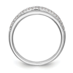 14k White Gold 1 carat Lab Grown Diamond VS/SI+ G+ Complete Fashion Band
