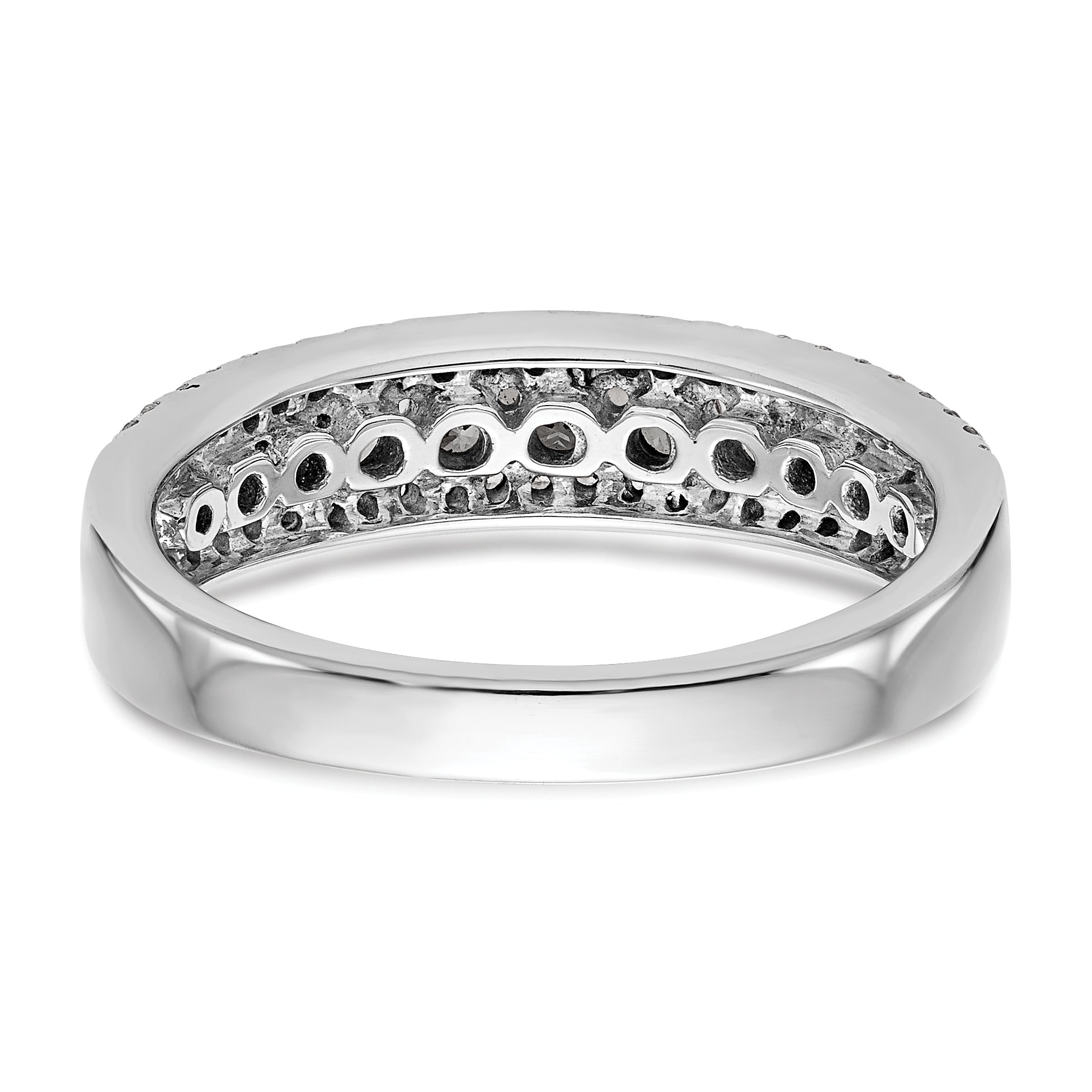 14k White Gold 1 carat Lab Grown Diamond VS/SI+ G+ Complete Fashion Band