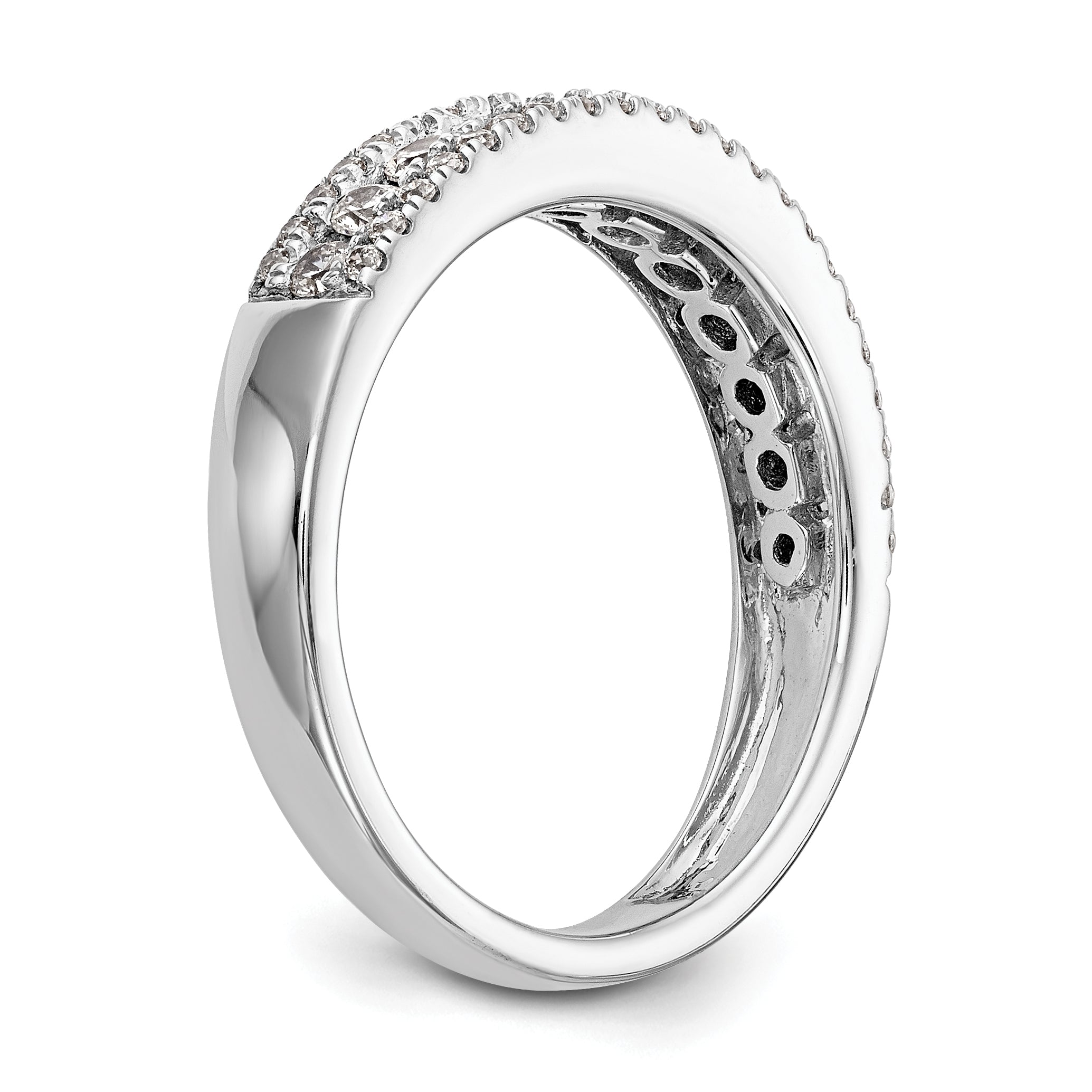 14k White Gold 1 carat Lab Grown Diamond VS/SI+ G+ Complete Fashion Band