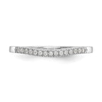 Lab-Grown Diamond Wedding Band in 14K White Gold, 1.9mm (1/5 ct. tw.), Size 7 - Sophia Jewelers