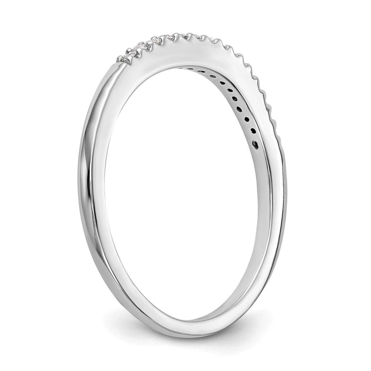 Lab-Grown Diamond Wedding Band in 14K White Gold, 1.9mm (1/5 ct. tw.), Size 7 - Sophia Jewelers