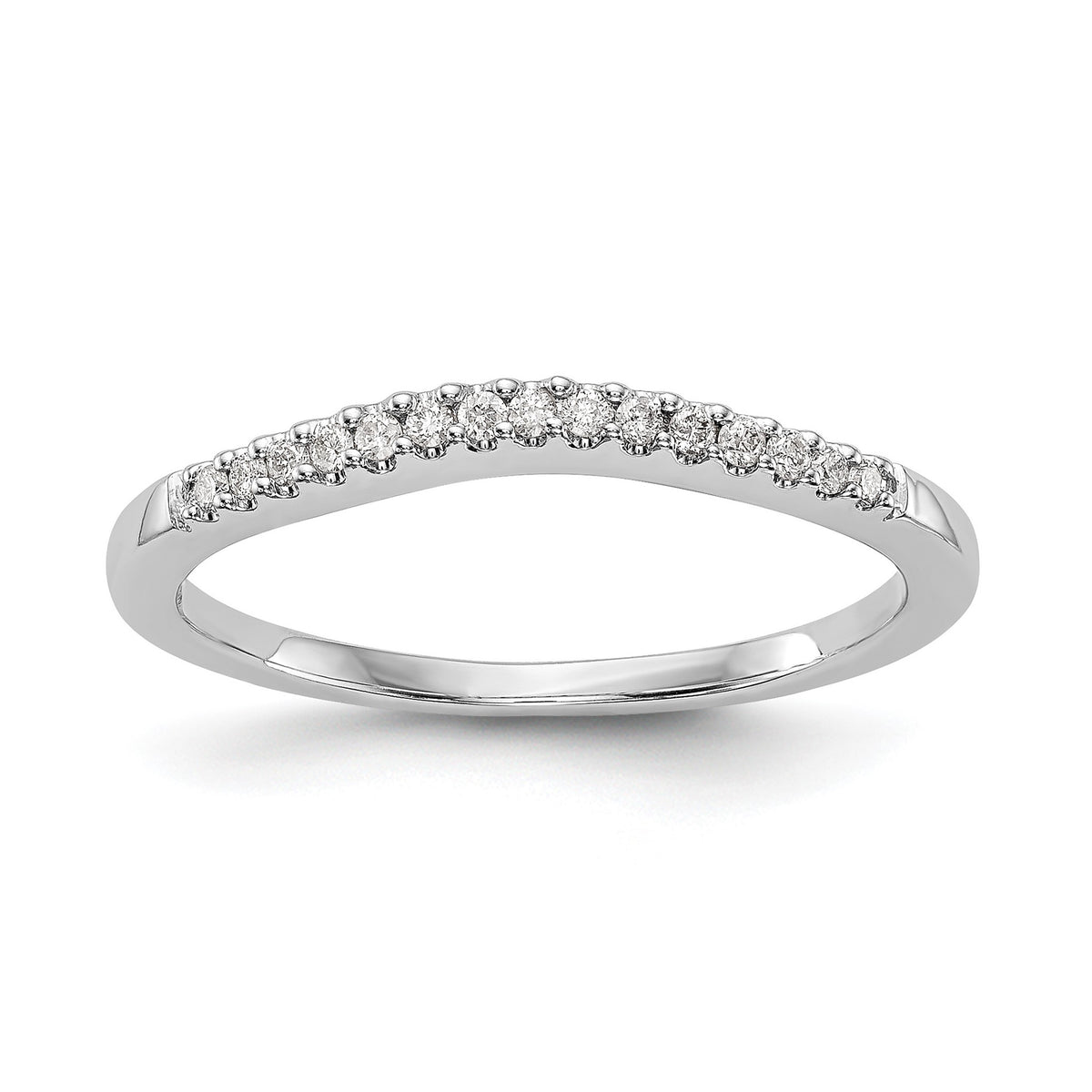 Lab-Grown Diamond Wedding Band in 14K White Gold, 1.9mm (1/5 ct. tw.), Size 7 - Sophia Jewelers