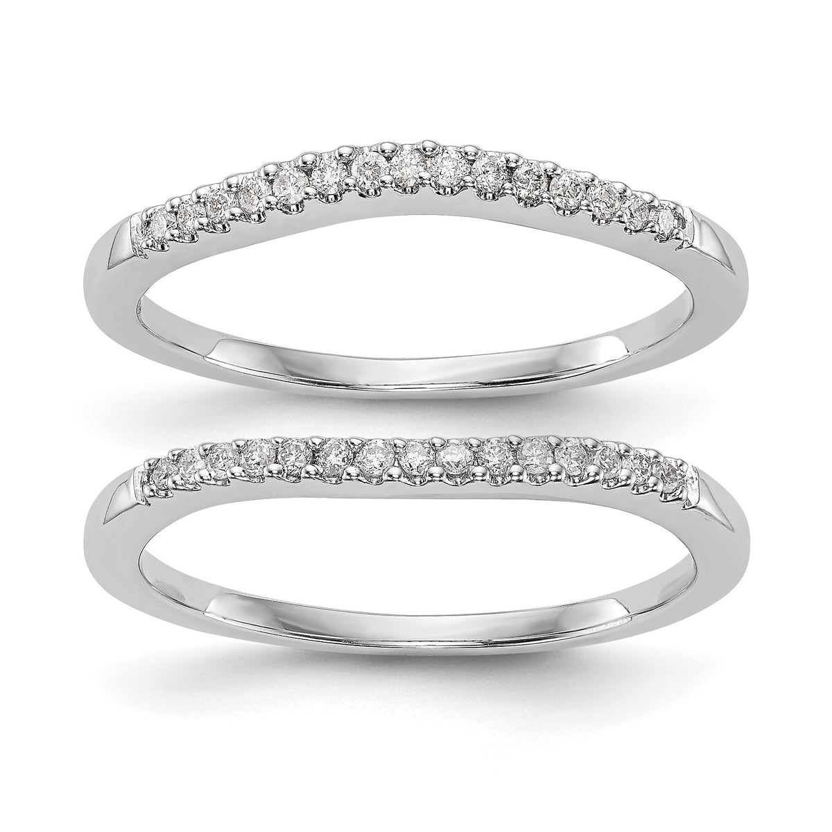 Lab-Grown Diamond Wedding Band in 14K White Gold, 1.9mm (1/5 ct. tw.), Size 7 - Sophia Jewelers