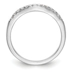 14k White Gold 1/3 carat Lab Grown Diamond VS/SI+ G+ Complete Set of Two Curved Wedding Bands