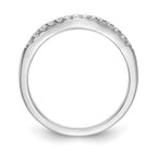Lab-Grown Diamond Wedding Band in 14K White Gold, 2.2mm (3/8 ct. tw.), Size 7 - Sophia Jewelers