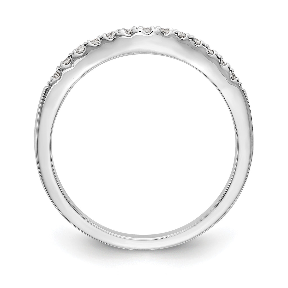 Lab-Grown Diamond Wedding Band in 14K White Gold, 2.2mm (3/8 ct. tw.), Size 7 - Sophia Jewelers