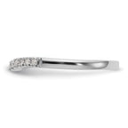 14k White Gold 1/3 carat Lab Grown Diamond VS/SI+ G+ Complete Set of Two Curved Wedding Bands
