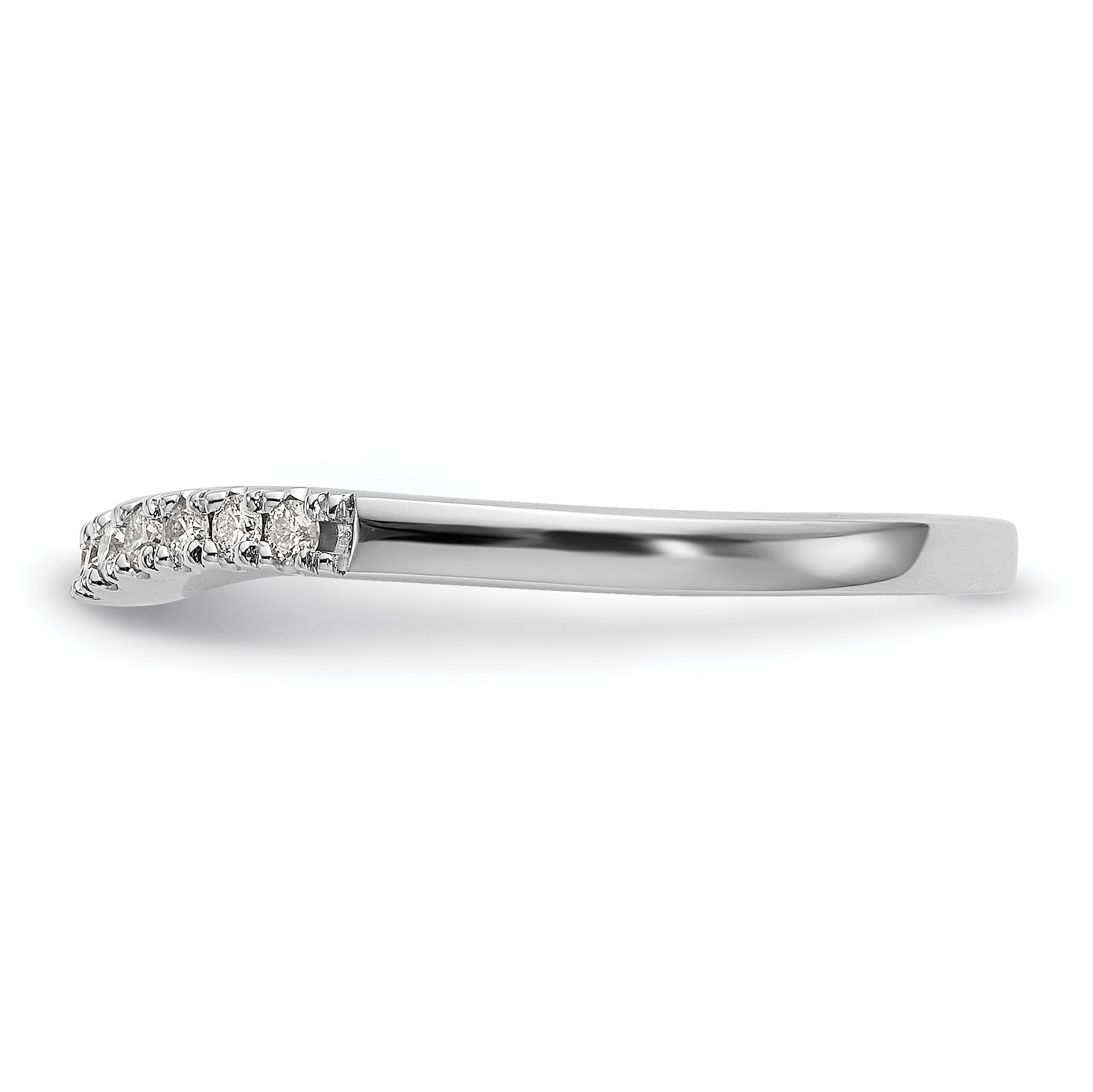 14k White Gold 1/3 carat Lab Grown Diamond VS/SI+ G+ Complete Set of Two Curved Wedding Bands