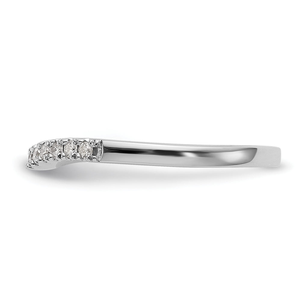 Lab-Grown Diamond Wedding Band in 14K White Gold, 2.2mm (3/8 ct. tw.), Size 7 - Sophia Jewelers