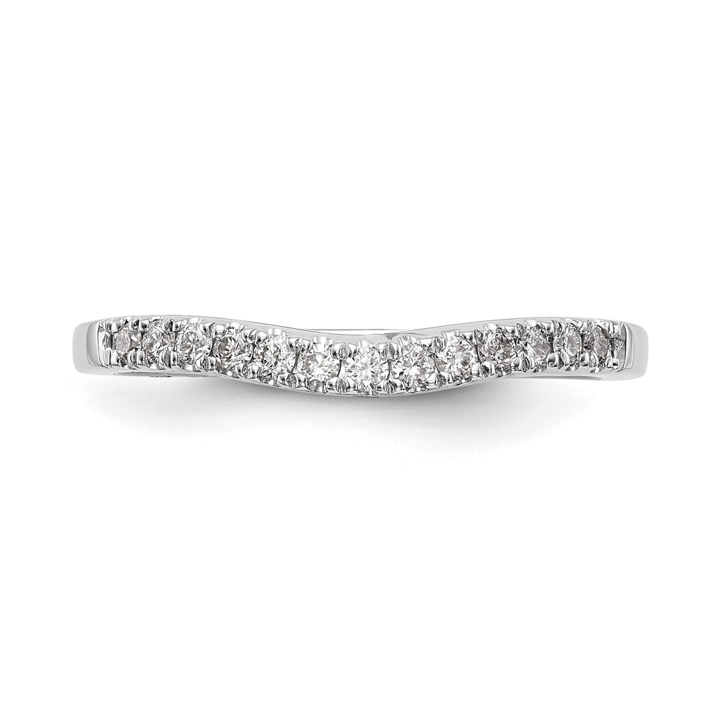 Lab-Grown Diamond Wedding Band in 14K White Gold, 2.2mm (3/8 ct. tw.), Size 7 - Sophia Jewelers