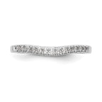Lab-Grown Diamond Wedding Band in 14K White Gold, 2.2mm (3/8 ct. tw.), Size 7 - Sophia Jewelers